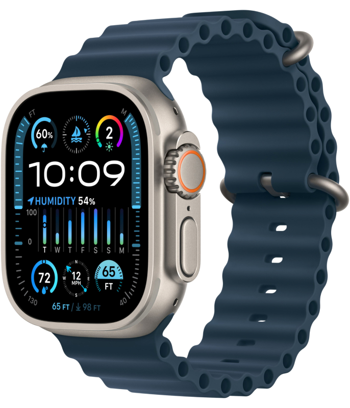 Apple Watch Ultra 2 GPS + Cellular, 49 мм, корпус из титана, ремешок Ocean цвет Синий