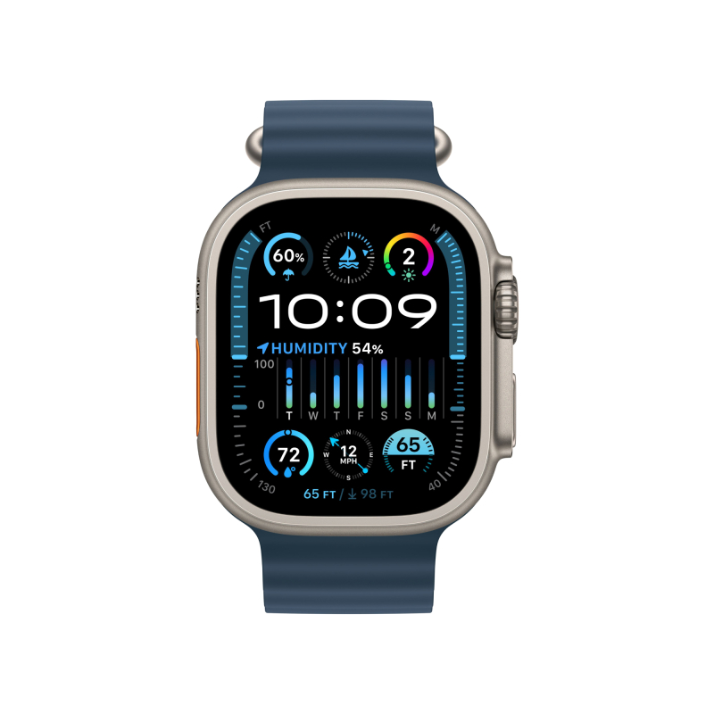 Apple Watch Ultra 2 GPS + Cellular, 49 мм, корпус из титана, ремешок Ocean цвет Синий