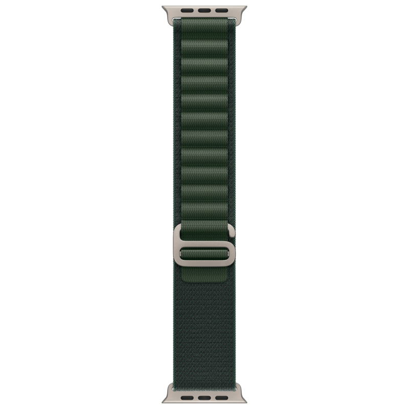 Apple Watch Ultra 2 GPS + Cellular, 49 мм, корпус из бежевого титана, ремешок Alpine зелёного цвета, размер M