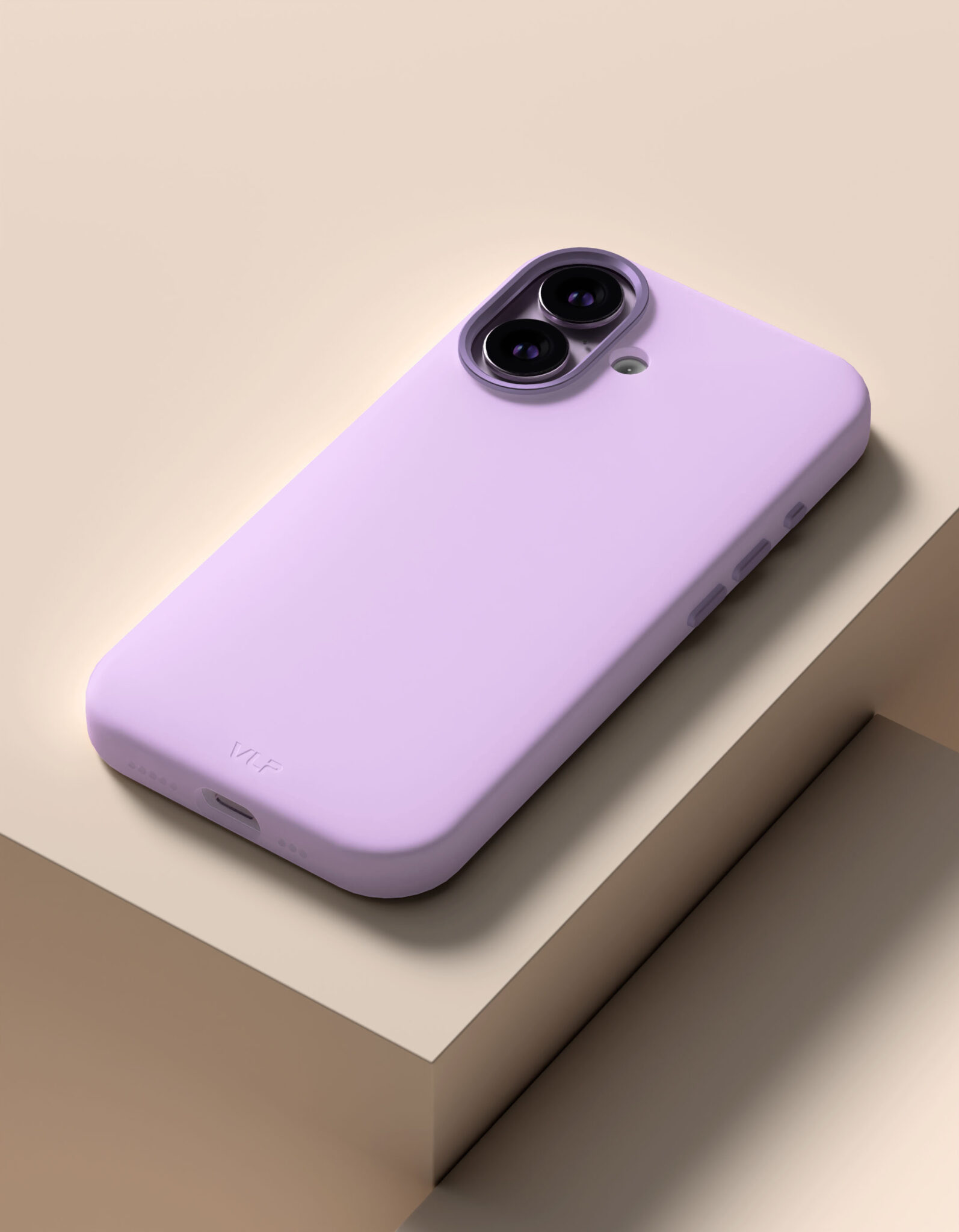 На фото изображено Чехол защитный VLP Aster Pro Case с MagSafe для iPhone 17, лавандовый