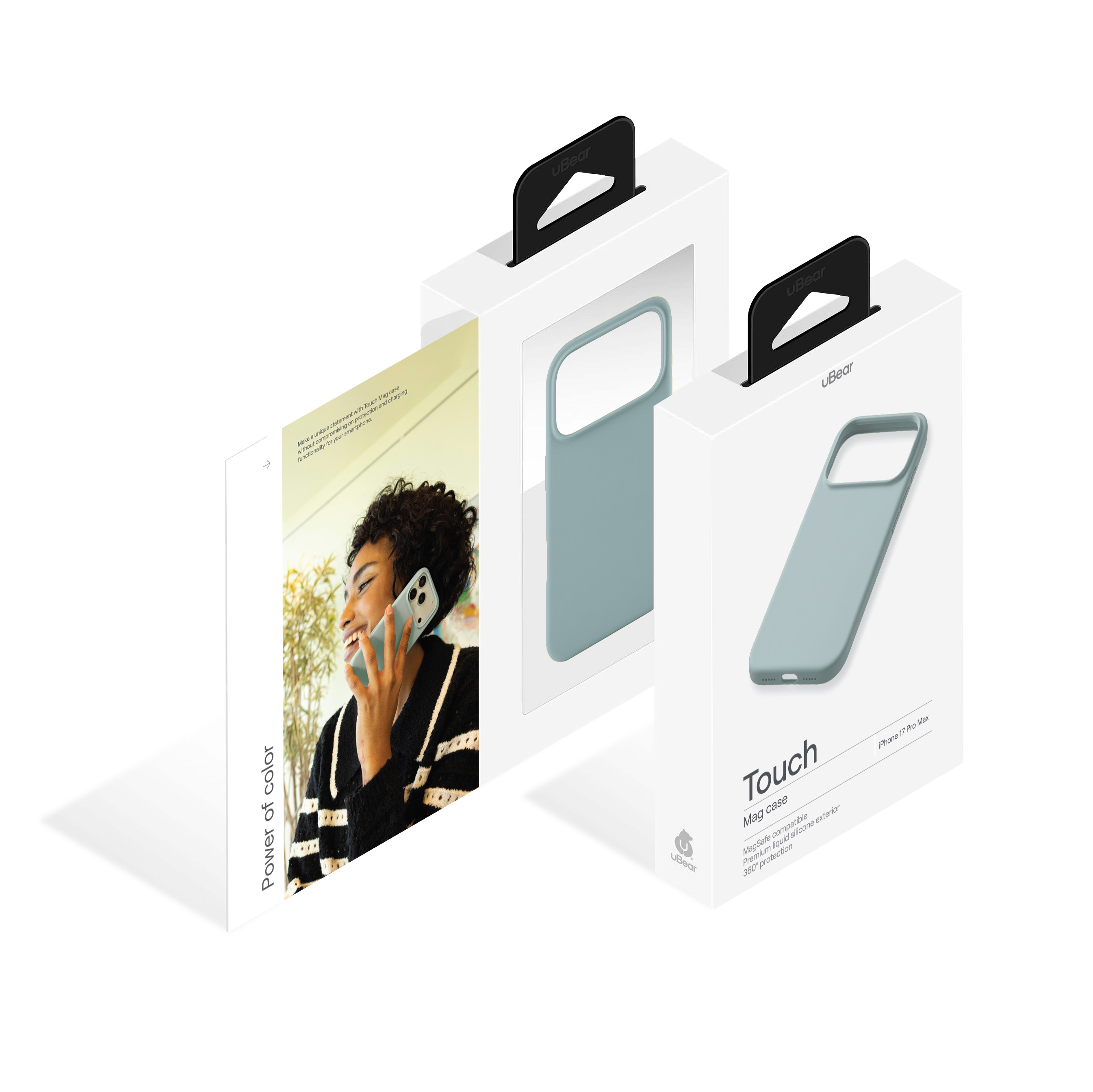 Фото Чехол защитный uBear Touch Mag Case для iPhone 17 Pro, MagSafe, холодная мята На фото изображено Чехол защитный uBear Touch Mag Case для iPhone 17 Pro, MagSafe, холодная мята