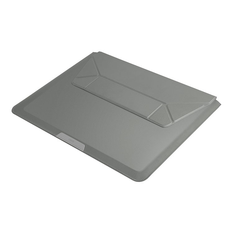 Чехол Uniq для ноутбуков 14" Oslo V.2 PU leather Magnetic Laptop sleeve/foldable stand, зеленый