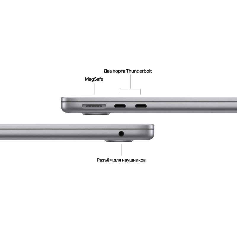 Apple MacBook Air 13" (M3, 8C / 10C, 2024) 8 ГБ, 512 ГБ SSD, Серый космос
