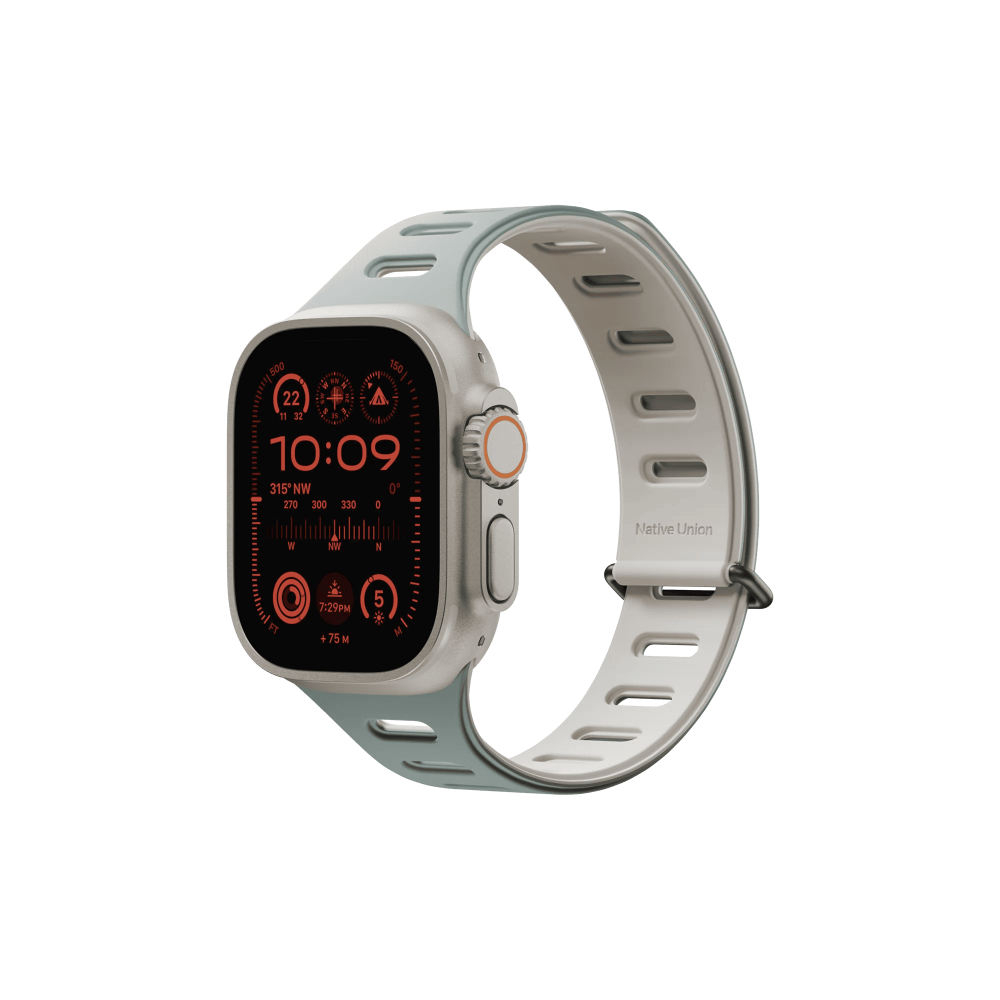 Ремешок Native Union для Apple Watch Magnetic 42/44/45/49мм, зеленый/серый
