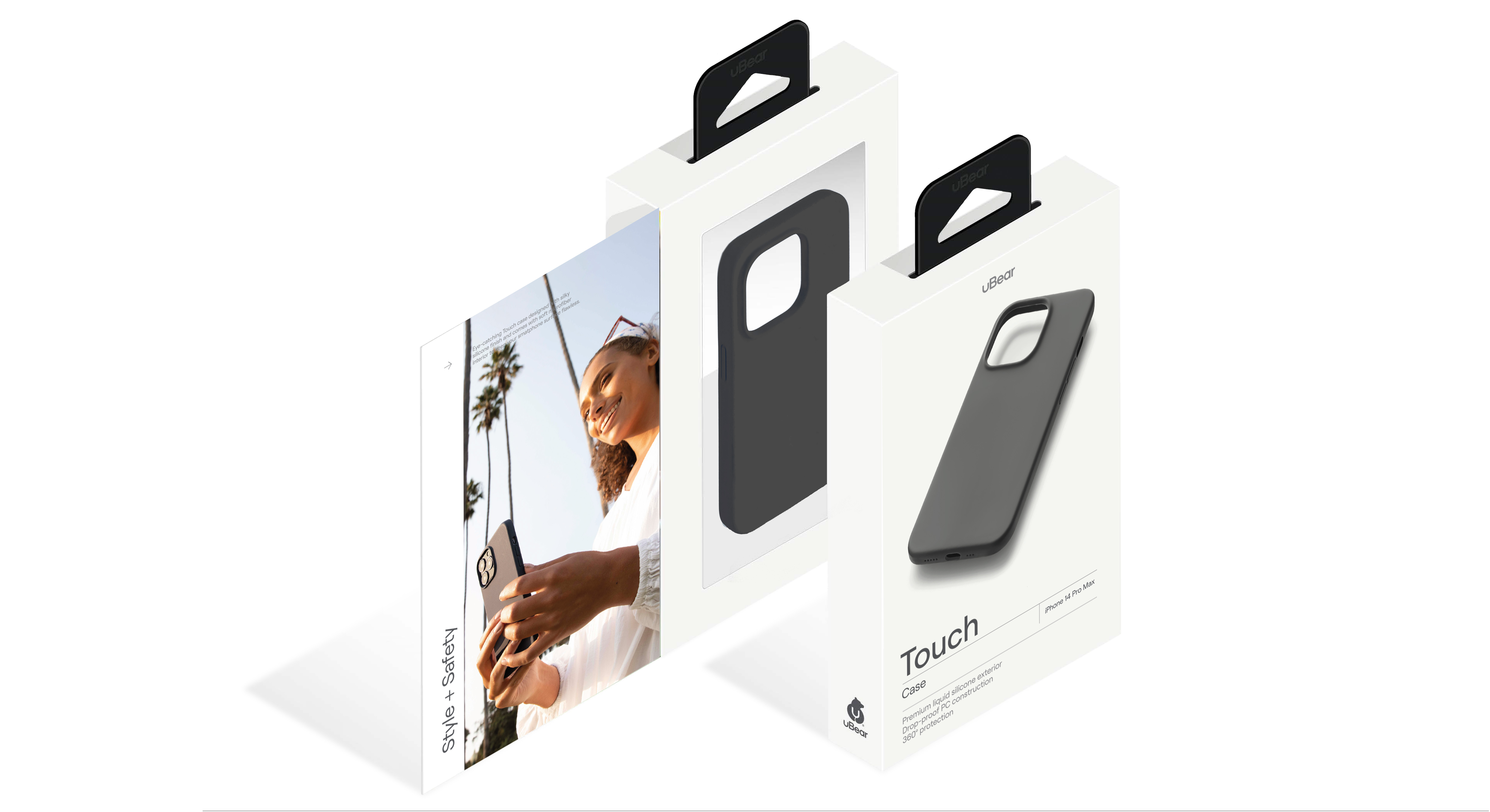 Чехол защитный uBear Touch Case для iPhone 14 Pro Max, чёрный