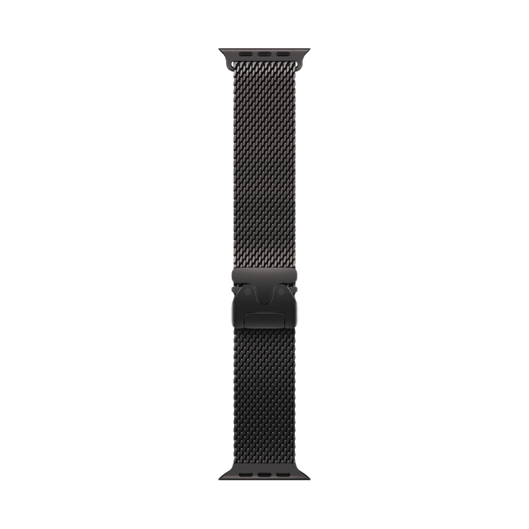 Фото Apple Watch Ultra 3 GPS + Cellular, 49 мм, корпус из черного титана, ремешок Milanese черного цвета, размер L На фото изображено Apple Watch Ultra 3 GPS + Cellular, 49 мм, корпус из черного титана, ремешок Milanese черного цвета, размер L
