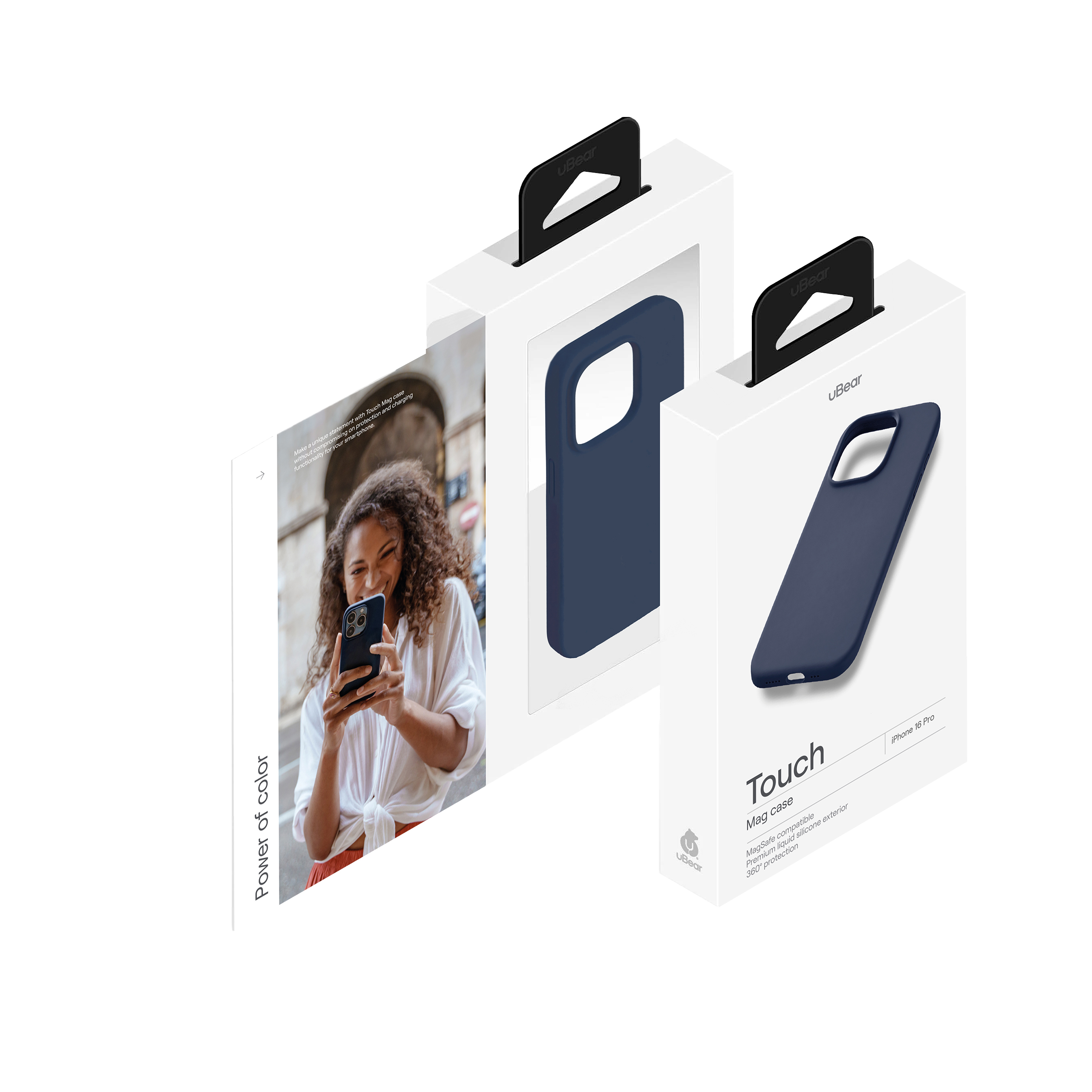 Чехол защитный uBear Touch Mag Case для iPhone 16 Pro, темно-синий