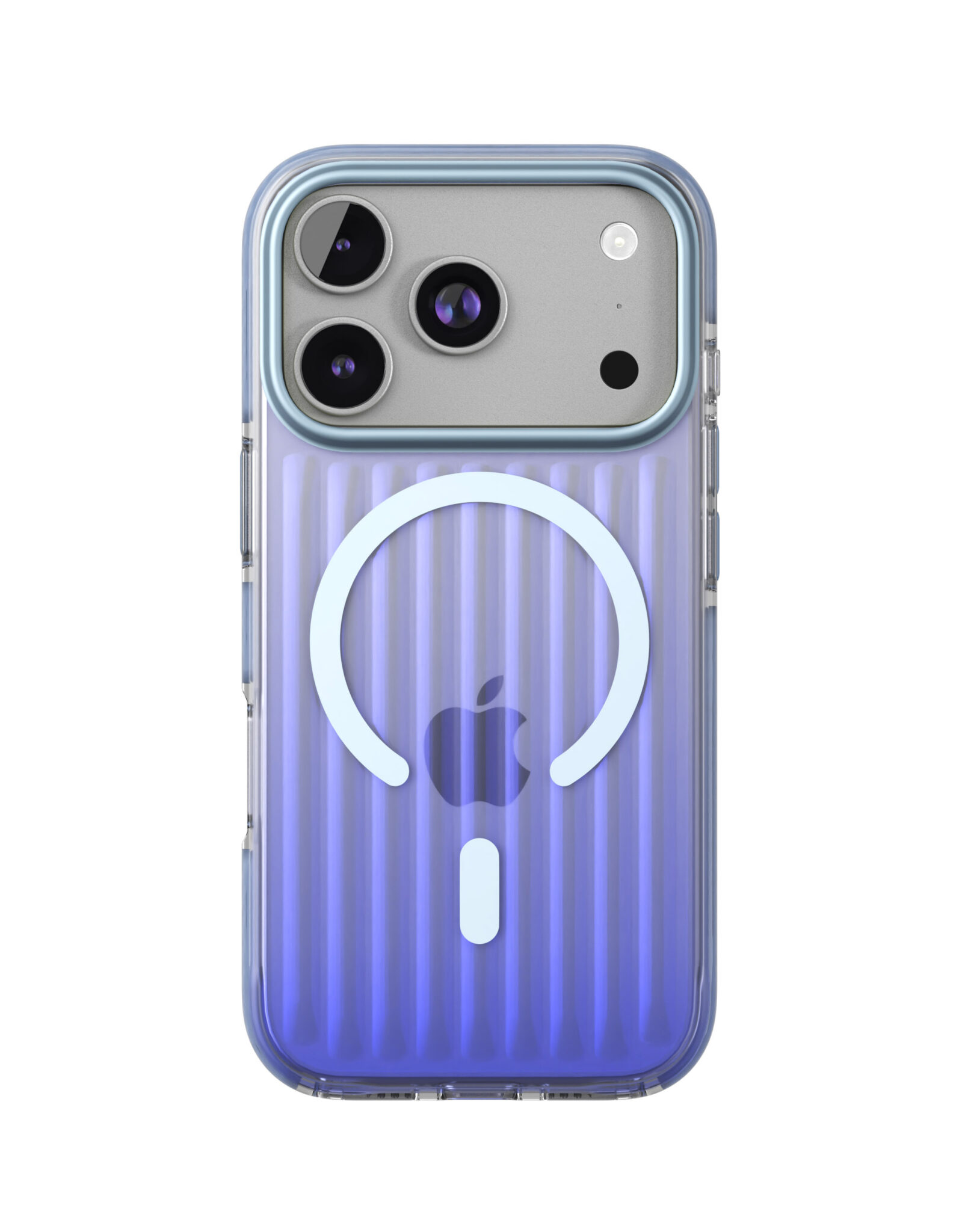На фото изображено Чехол защитный VLP Pulse Case с MagSafe для iPhone 17 Pro, синий