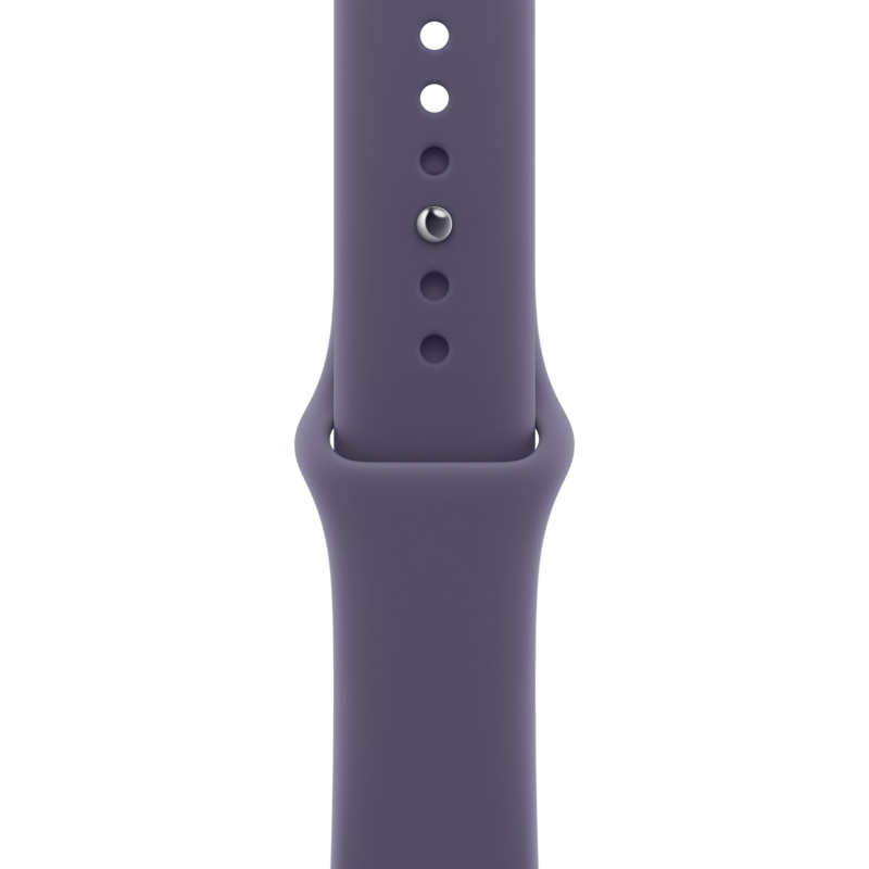 На фото изображено Apple Watch Series 11, 42 мм, корпус из алюминия цвета «Серебристый», спортивный ремешок, размер M/L