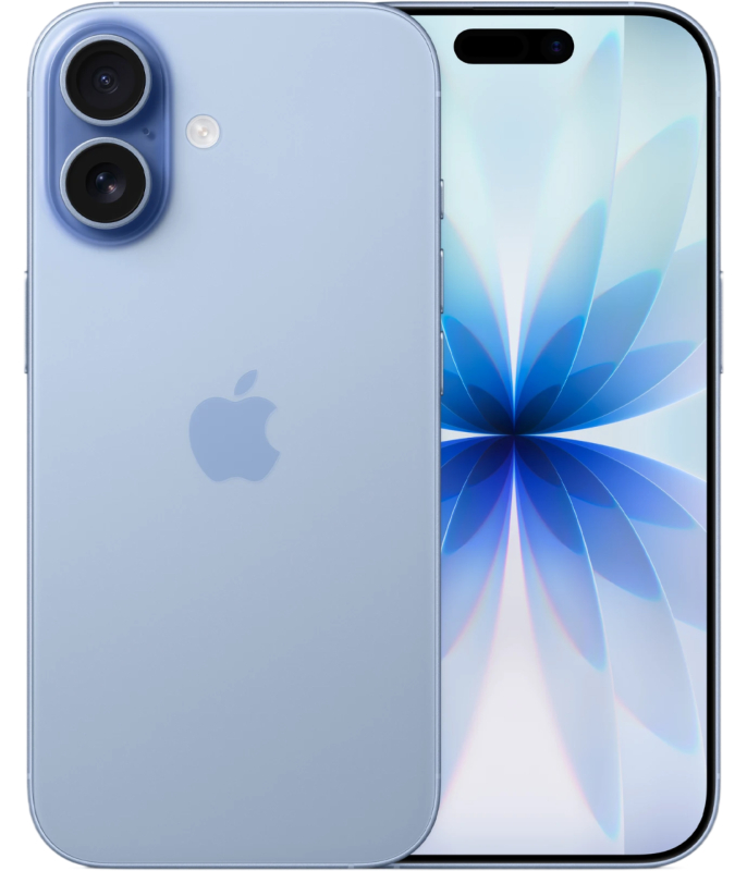 На фото изображено Apple iPhone 17 eSIM, 512 ГБ, Туманно-голубой