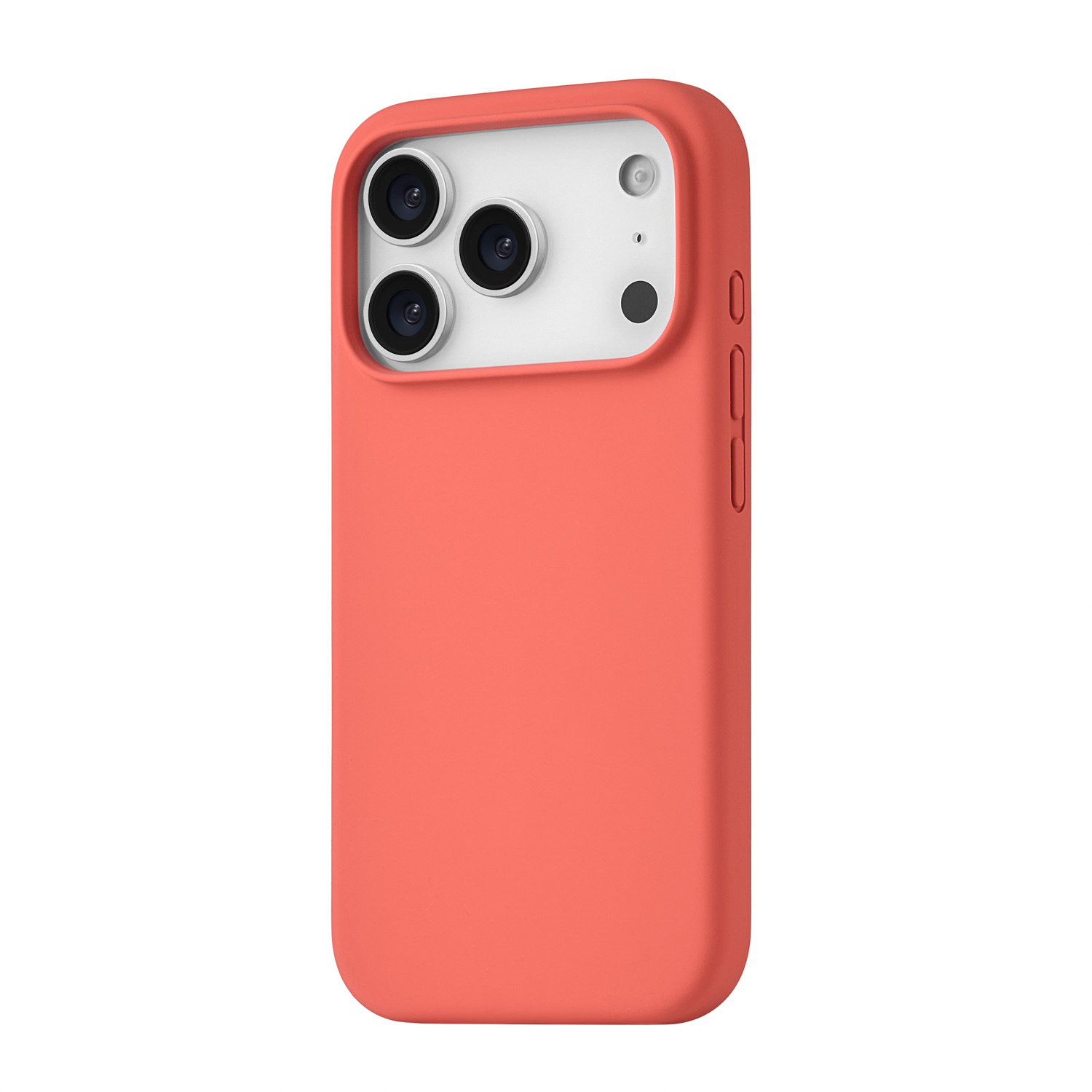 На фото изображено Чехол защитный uBear Touch Mag Case для iPhone 17 Pro, MagSafe, коралловый
