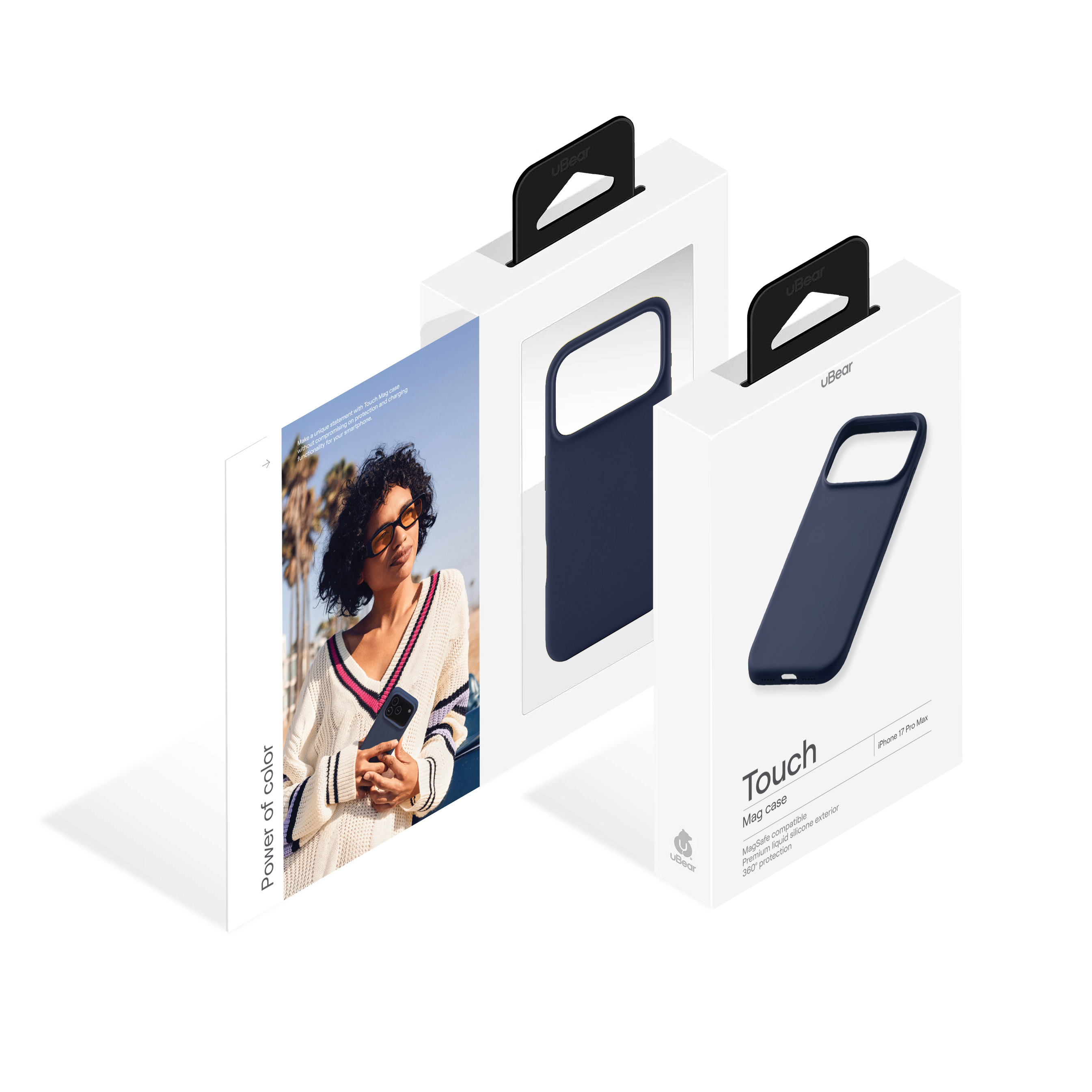 Фото Чехол защитный uBear Touch Mag Case для iPhone 17 Pro Max, MagSafe, темно-синий На фото изображено Чехол защитный uBear Touch Mag Case для iPhone 17 Pro Max, MagSafe, темно-синий