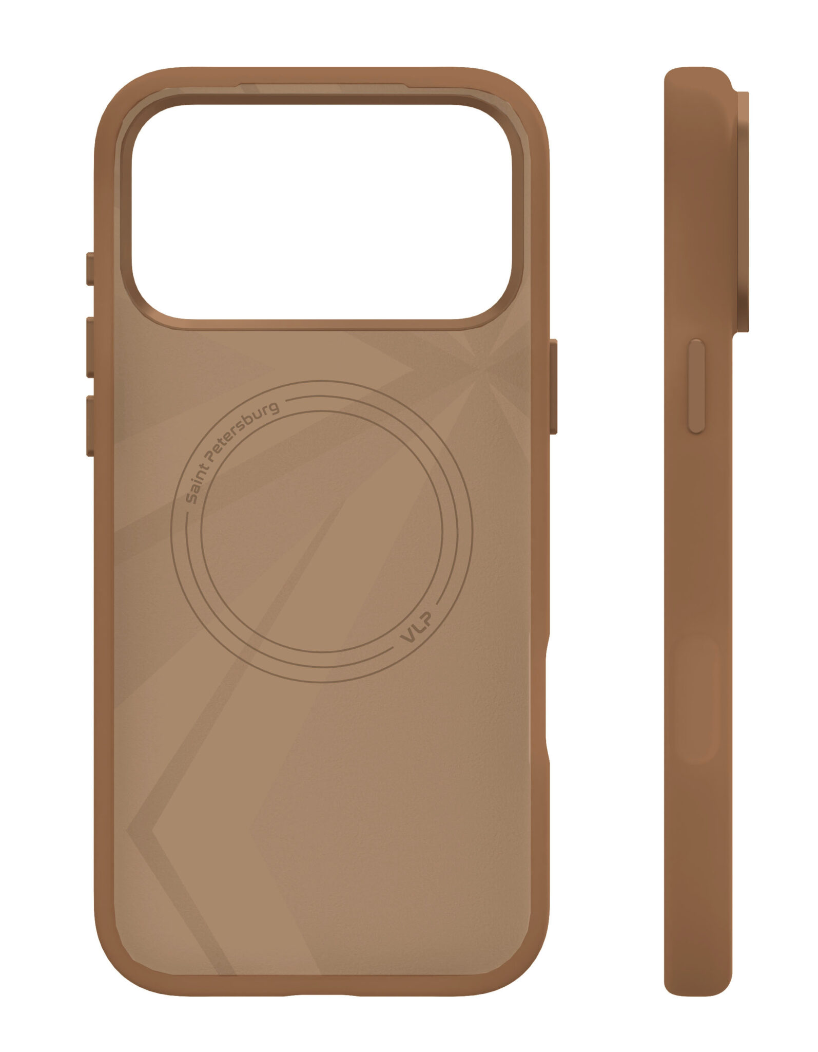 На фото изображено Чехол защитный VLP Aster Pro Case с MagSafe для iPhone 17 Pro Max, мокка