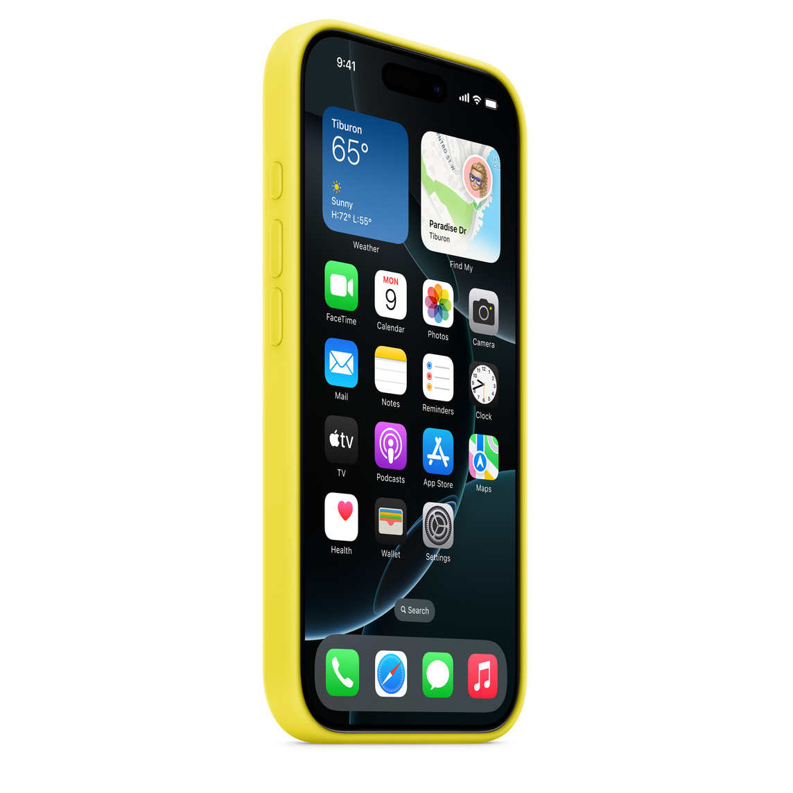 На фото изображено Чехол Apple для iPhone 16 Pro Silicone with MagSafe, желтый