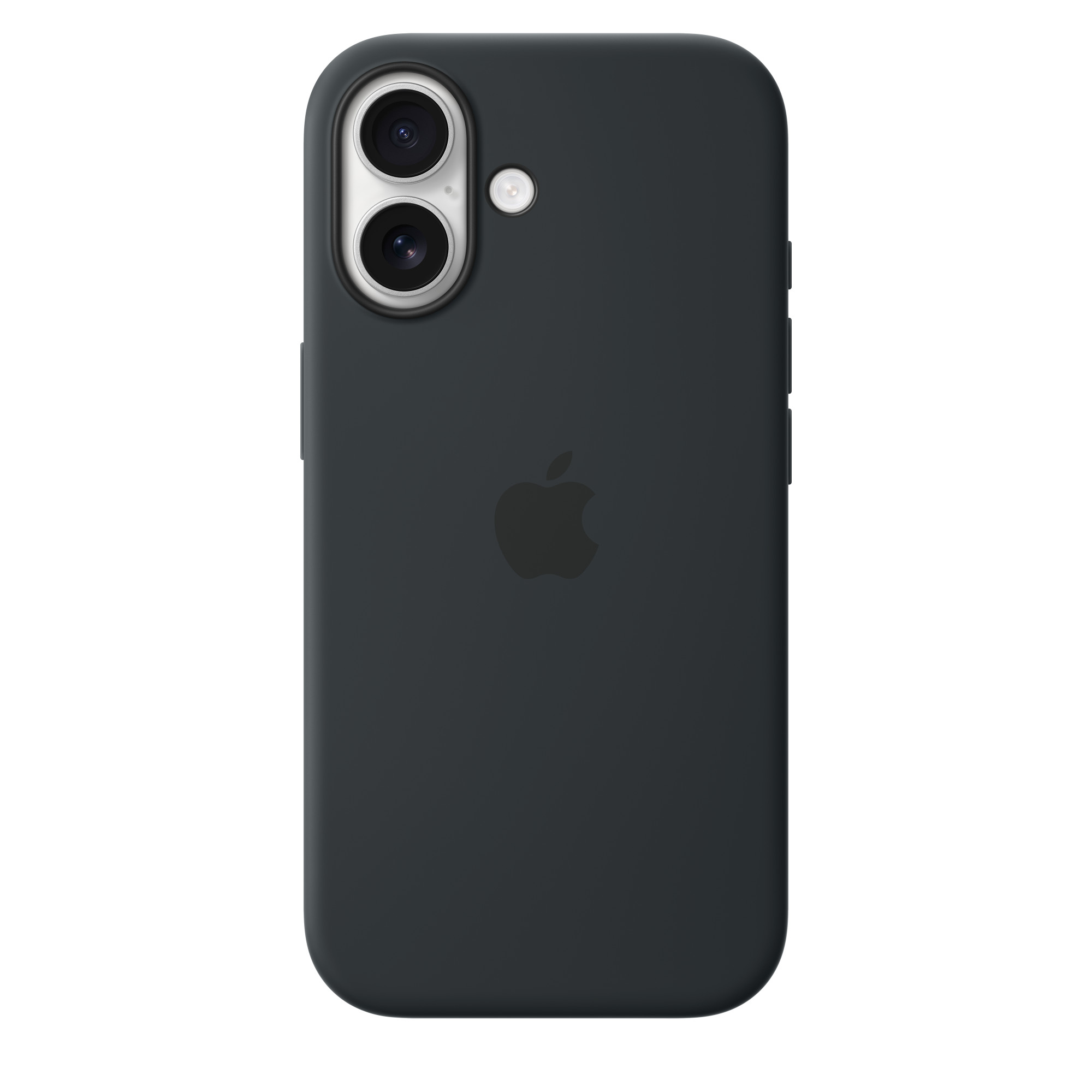 На фото изображено Чехол защитный Apple Silicone Case with MagSafe для iPhone 17, чёрный
