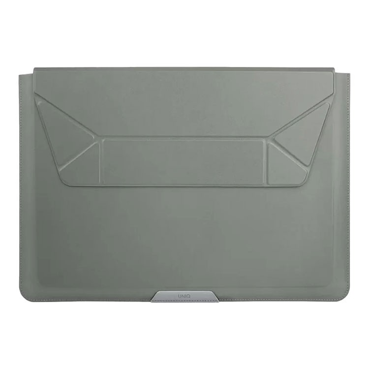 Чехол Uniq для ноутбуков 14" Oslo V.2 PU leather Magnetic Laptop sleeve/foldable stand, зеленый