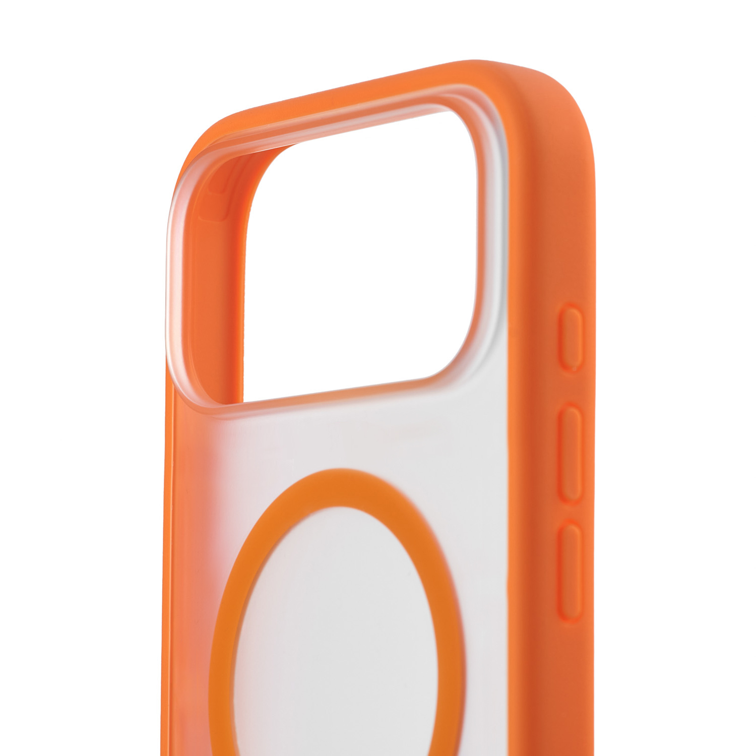 На фото изображено Чехол защитный uBear Cloud Mag Case для iPhone 17 Pro Max, MagSafe, оранжевый