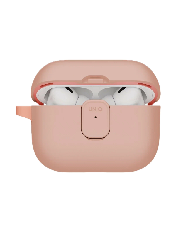 На фото изображено Чехол Uniq CLYDE Lock case для AirPods Pro 3, Light Pink/Crepe Pink