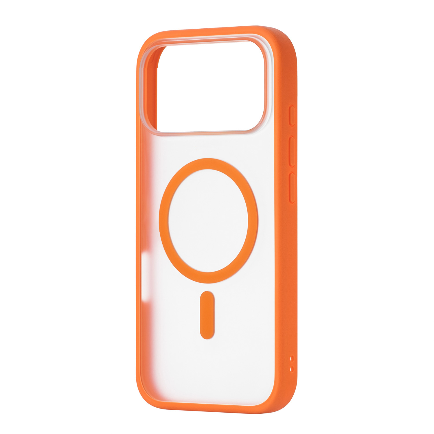 На фото изображено Чехол защитный uBear Cloud Mag Case для iPhone 17 Pro Max, MagSafe, оранжевый