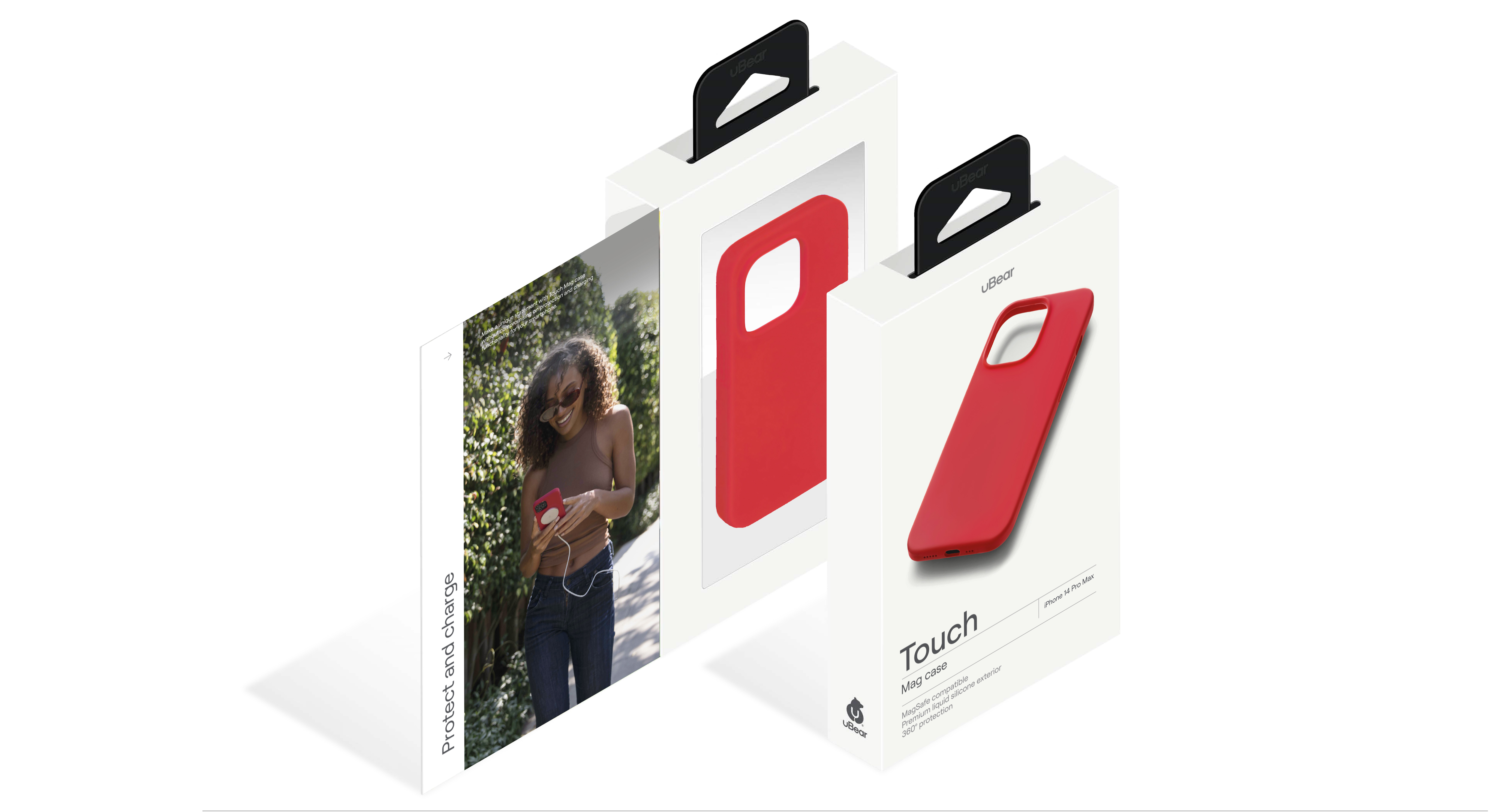 Чехол защитный uBear Touch Mag Case для  iPhone 14 Pro Max, красный