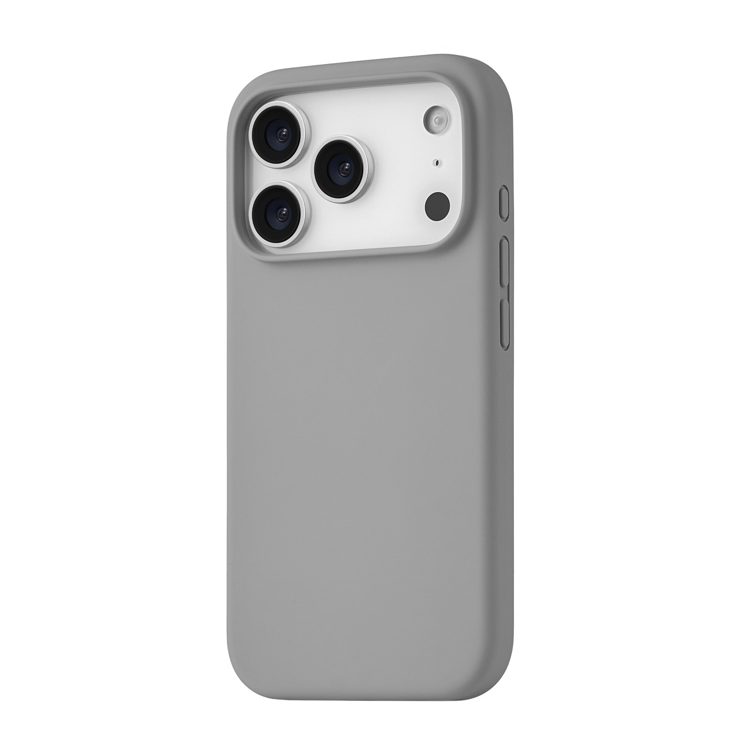 На фото изображено Чехол защитный uBear Touch Mag Case для iPhone 17 Pro, MagSafe, светло-серый