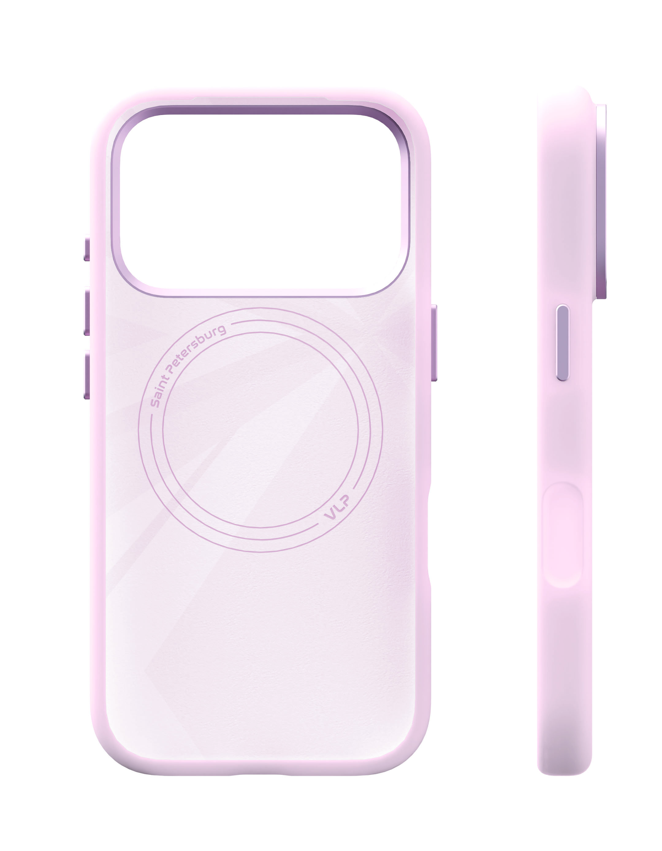 На фото изображено Чехол защитный VLP Aster Pro Case с MagSafe для iPhone 17 Pro, розовый