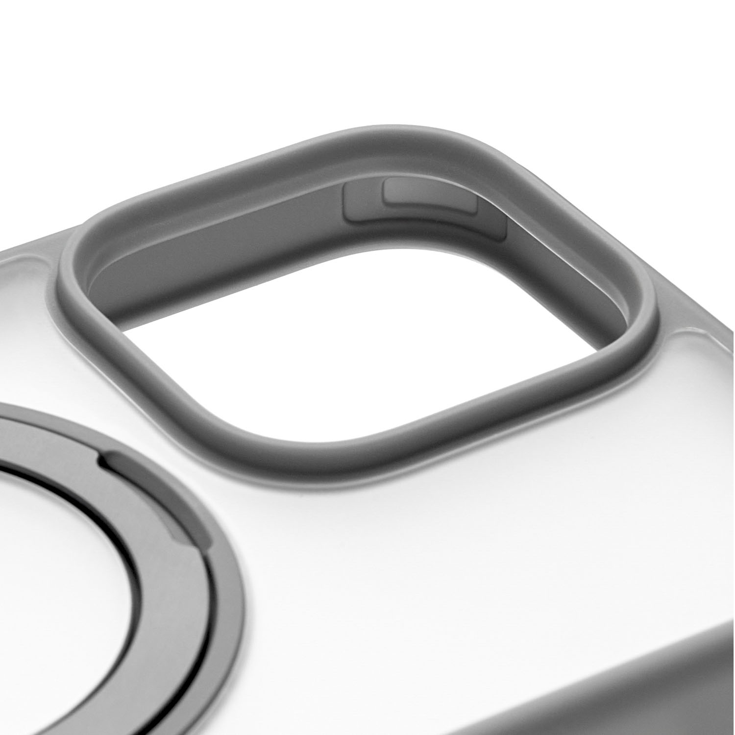 Чехол защитный uBear Clip 360 Mag Case для iPhone 16 Pro Max, с магнитной подставкой, серый