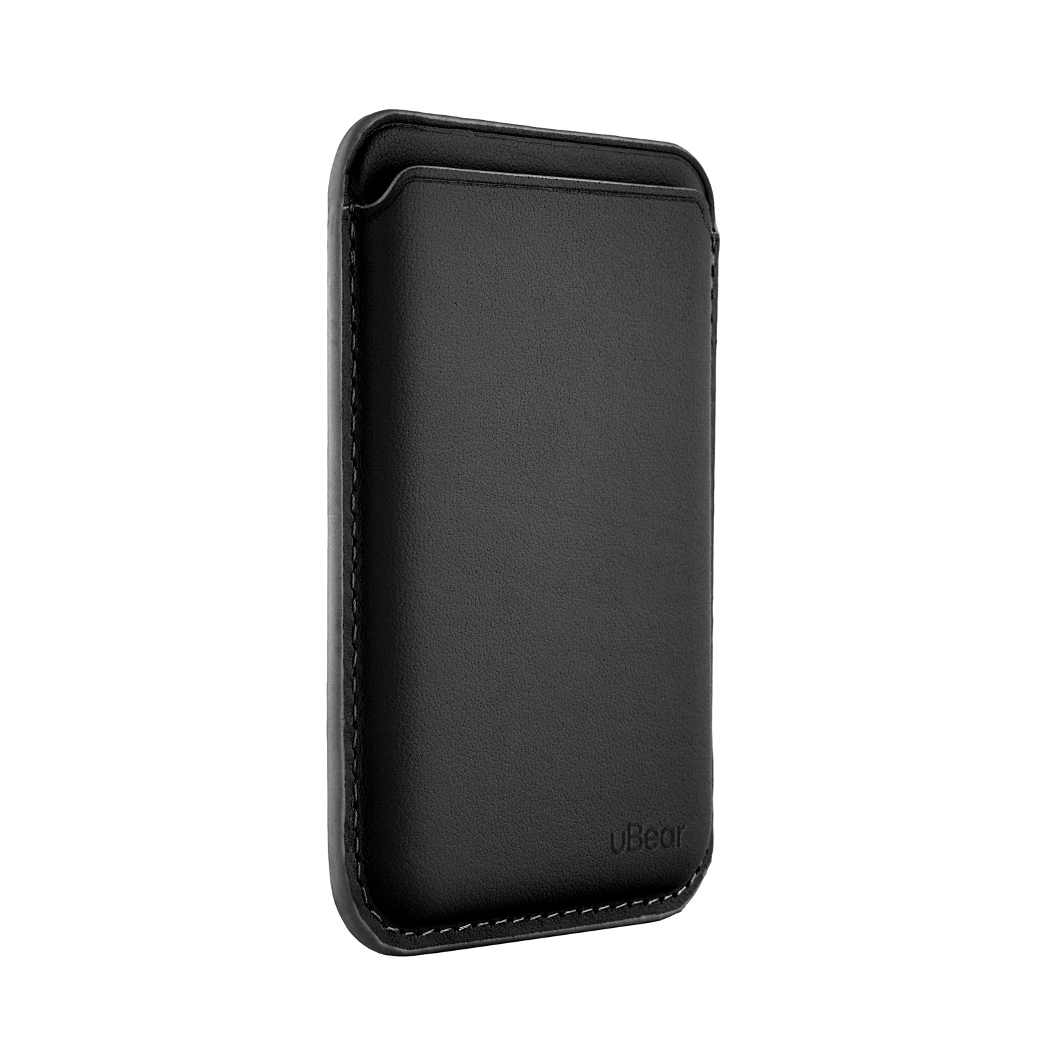Магнитный кардхолдер uBear Leather Shell, чёрный