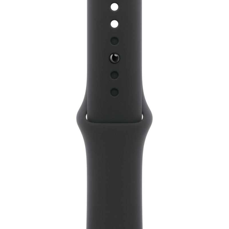 Фото Apple Watch Series 11, 42 мм, корпус из алюминия цвета «Серый космос», спортивный ремешок, размер S/M На фото изображено Apple Watch Series 11, 42 мм, корпус из алюминия цвета «Серый космос», спортивный ремешок, размер S/M