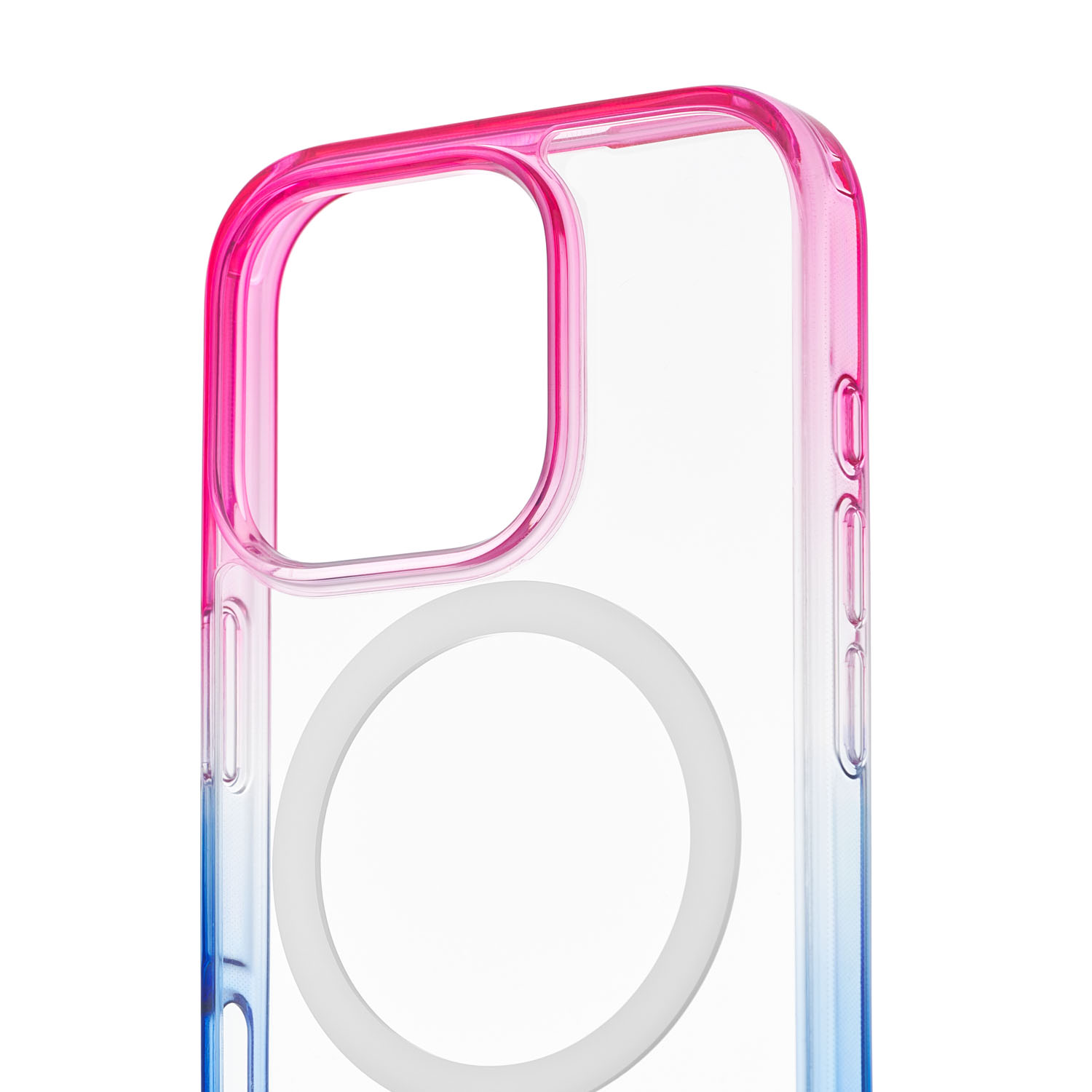 Чехол защитный uBear Fusion Mag Case для iPhone 16 Pro Max, cине-розовый