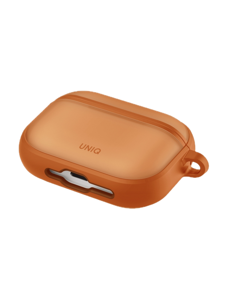 На фото изображено Чехол Uniq Veren для AirPods Pro 3, Sunset Ember