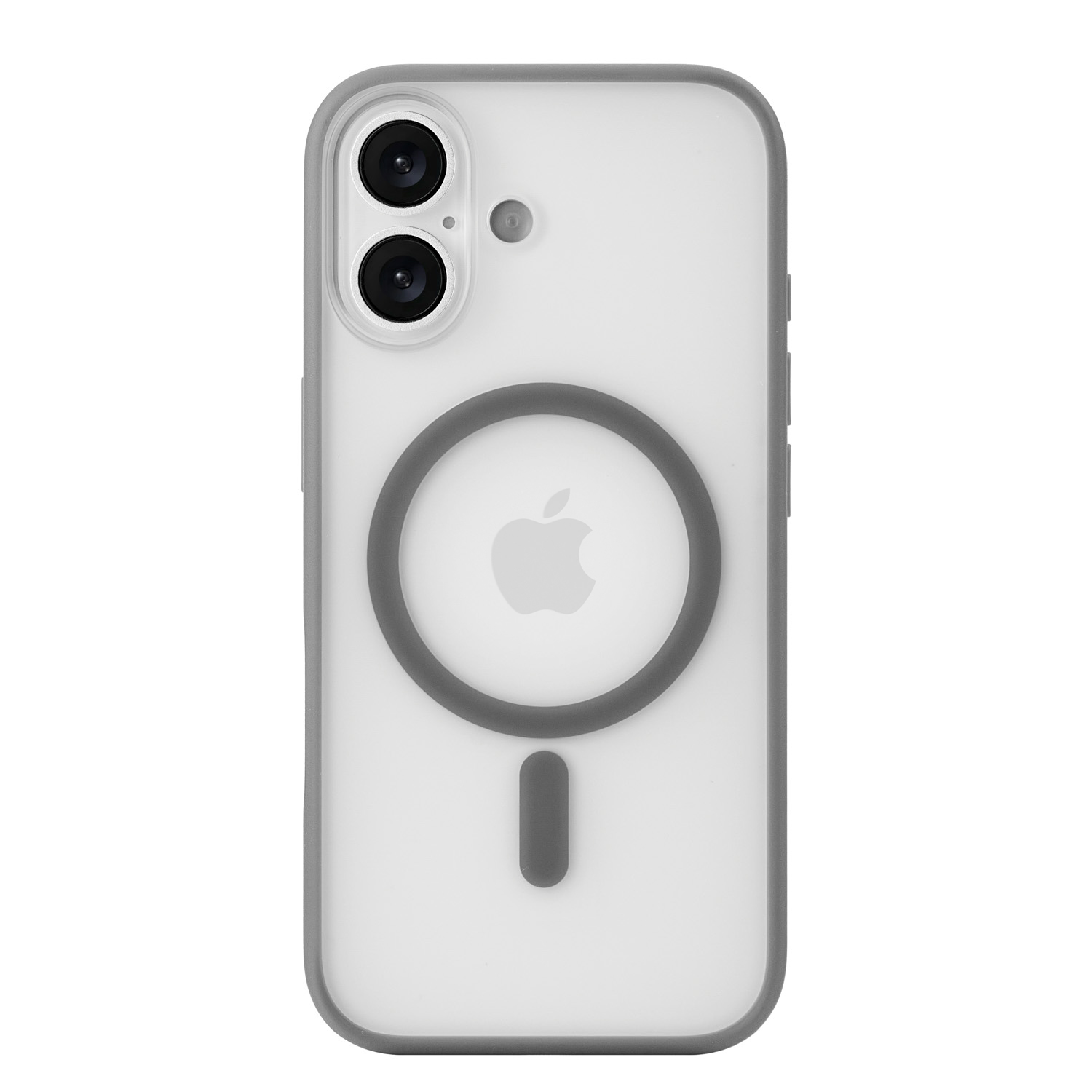 На фото изображено Чехол защитный uBear Cloud Mag Case для iPhone 17, MagSafe, серый