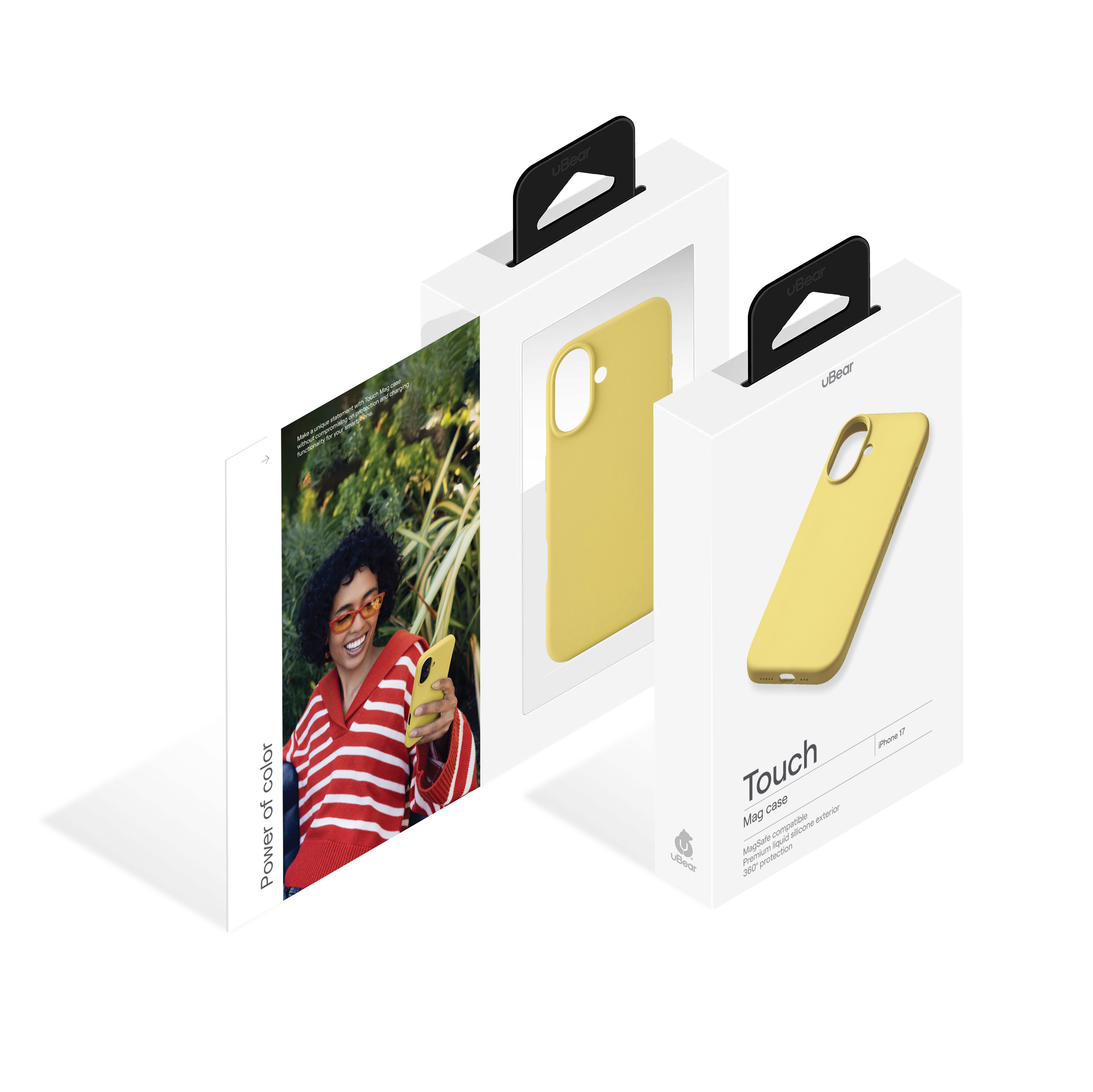 Фото Чехол защитный uBear Touch Mag Case для iPhone 17 MagSafe, светло-жёлтый На фото изображено Чехол защитный uBear Touch Mag Case для iPhone 17 MagSafe, светло-жёлтый