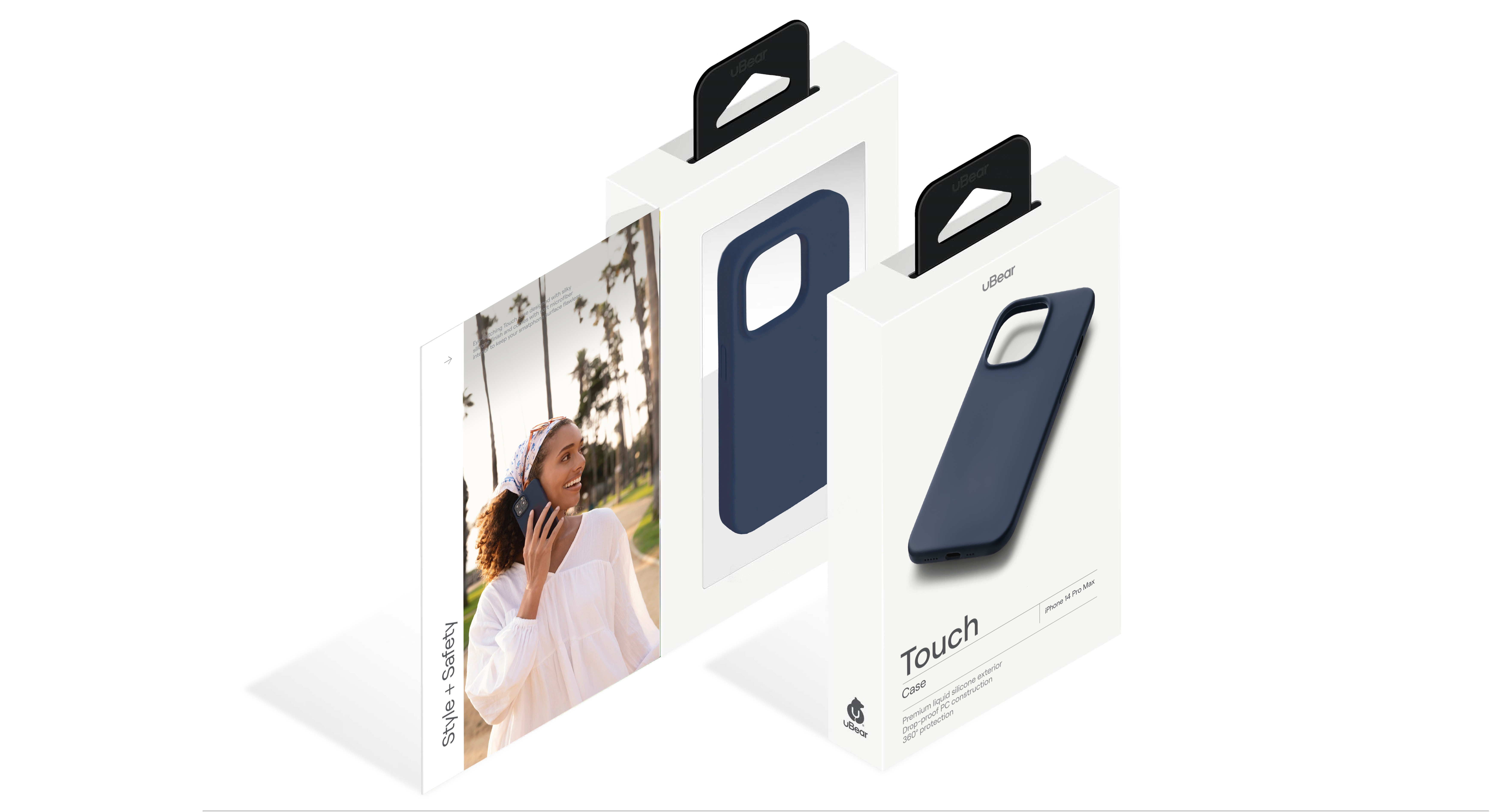 Чехол защитный uBear Touch Case для iPhone 14 Pro Max, тёмно-синий