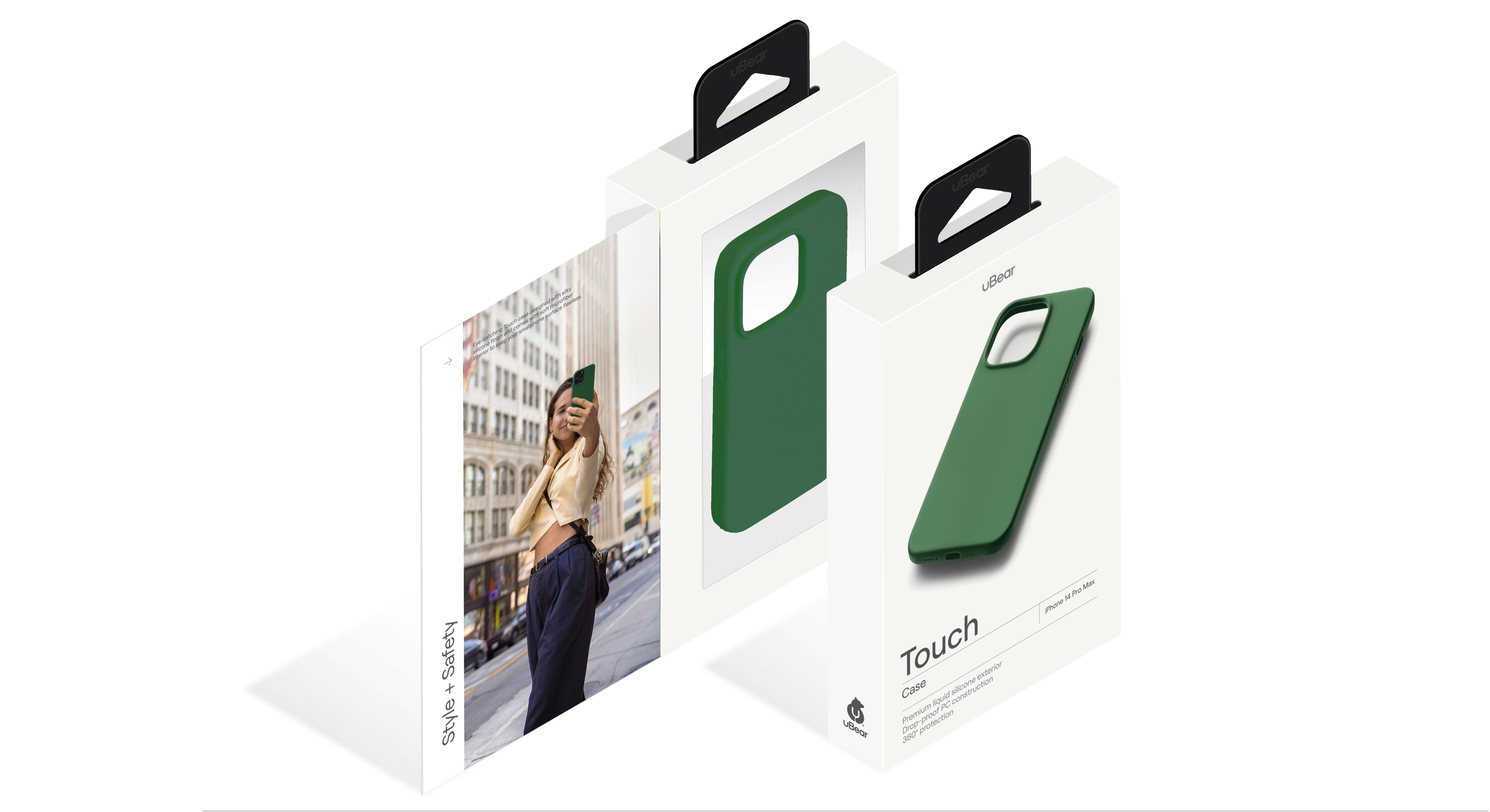 Чехол защитный uBear Touch Case для iPhone 14 Pro Max, зелёный