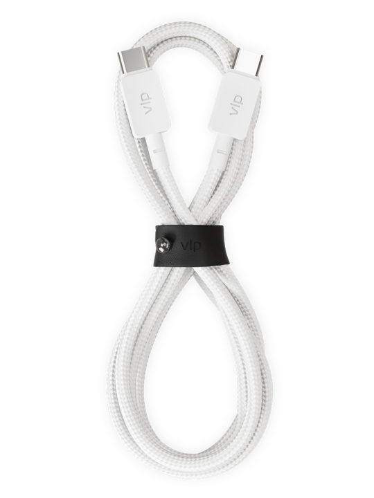 Кабель VLP Nylon Cable USB/C-USB/C, 100 Вт, 2м, белый