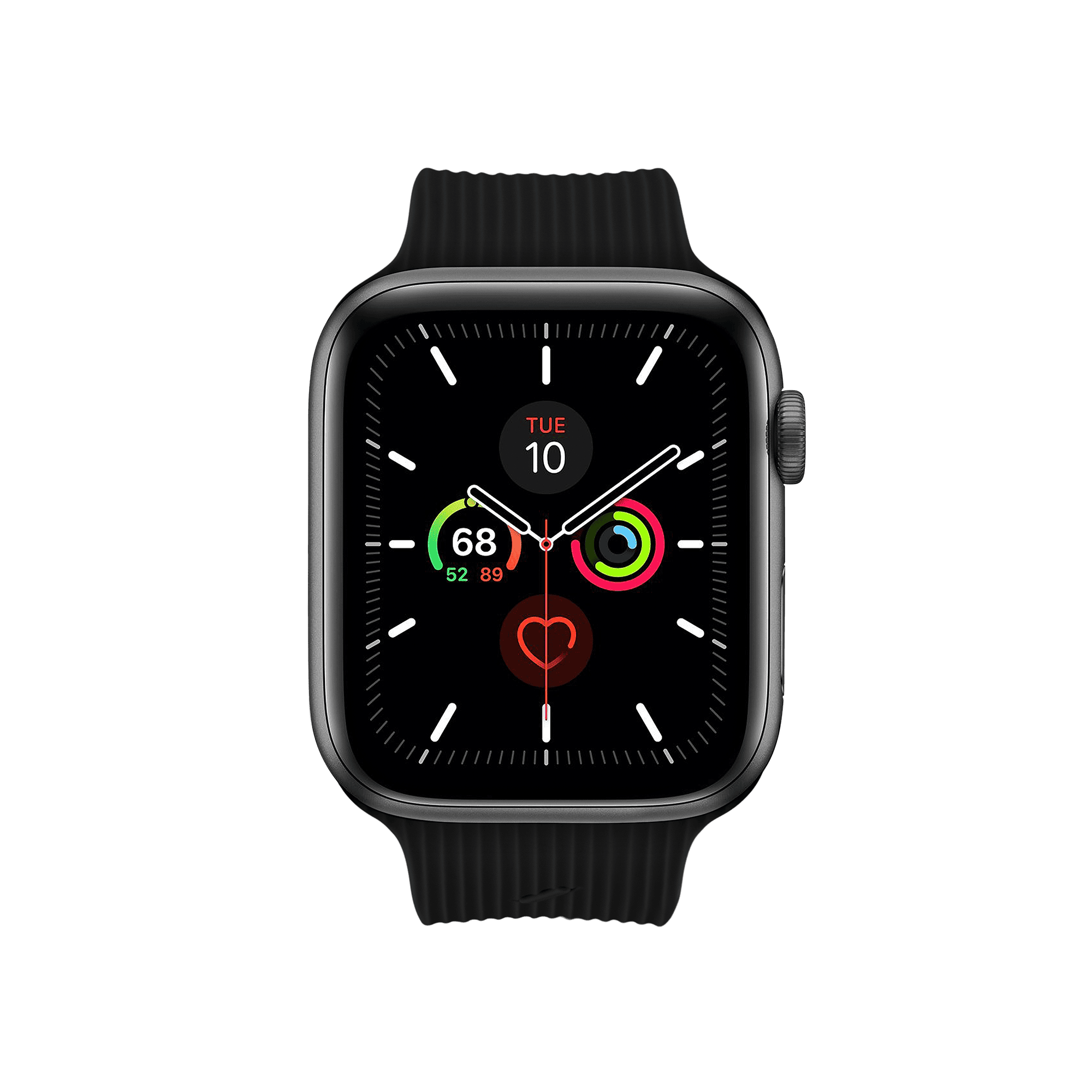 На фото изображено Ремешок Native Union для Apple Watch 44мм, cиликоновый, черный