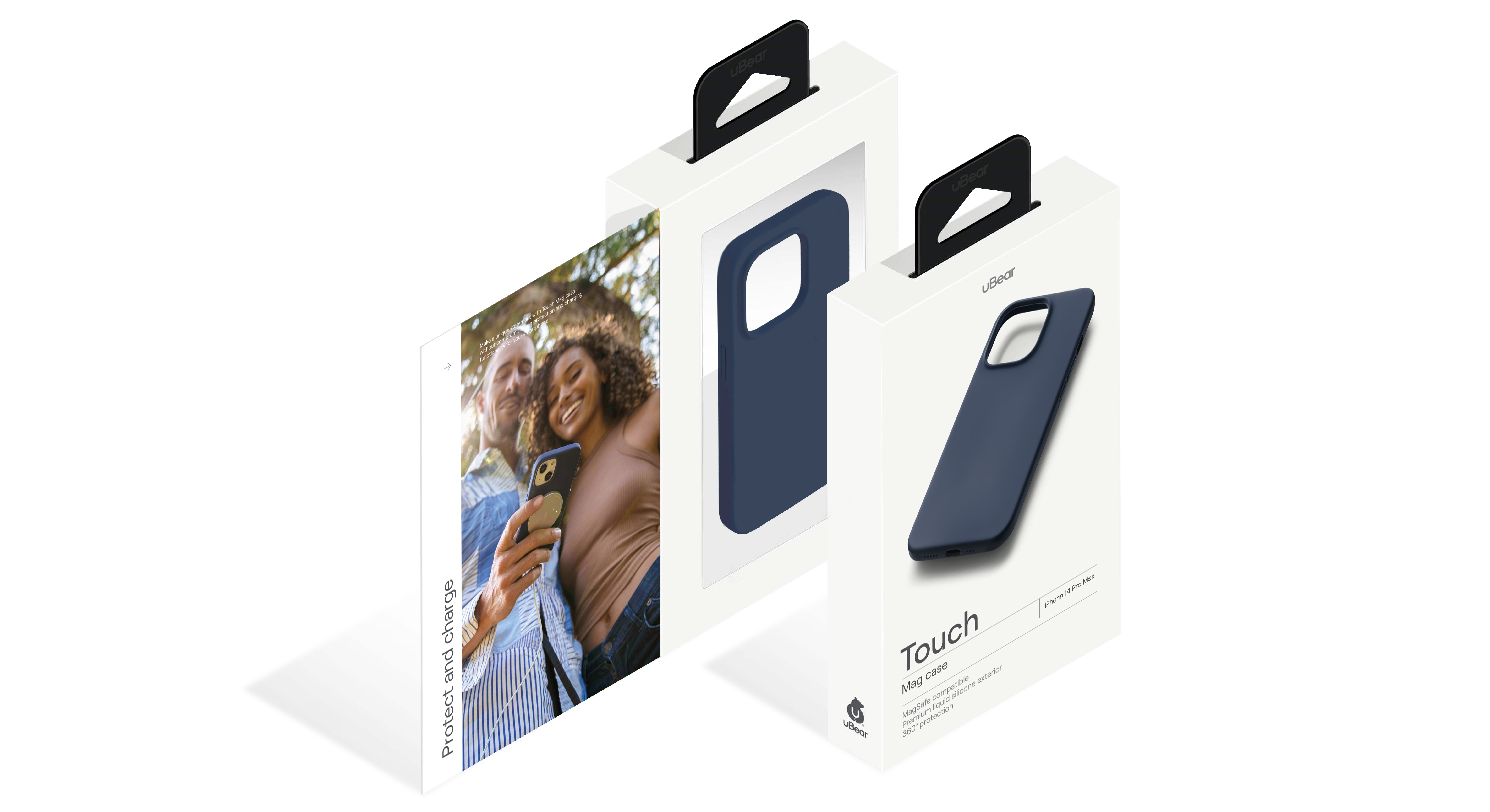 Чехол защитный uBear Touch Mag Case для iPhone 14 Pro Max, тёмно-синий