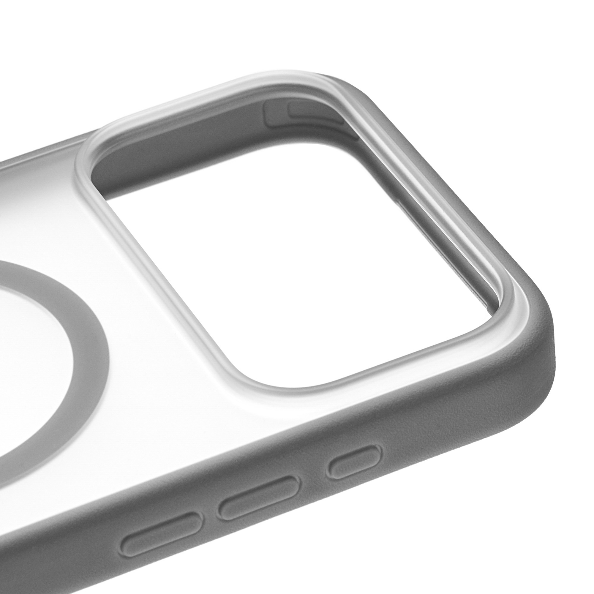 На фото изображено Чехол защитный uBear Stand 360° Mag Case для iPhone 17 Pro Max, серый