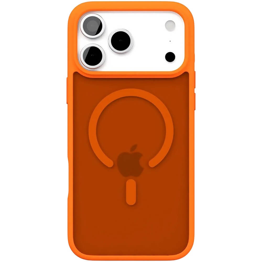 На фото изображено Чехол защитный VLP LITE Bloom Case с MagSafe для iPhone 17 Pro Max, оранжевый