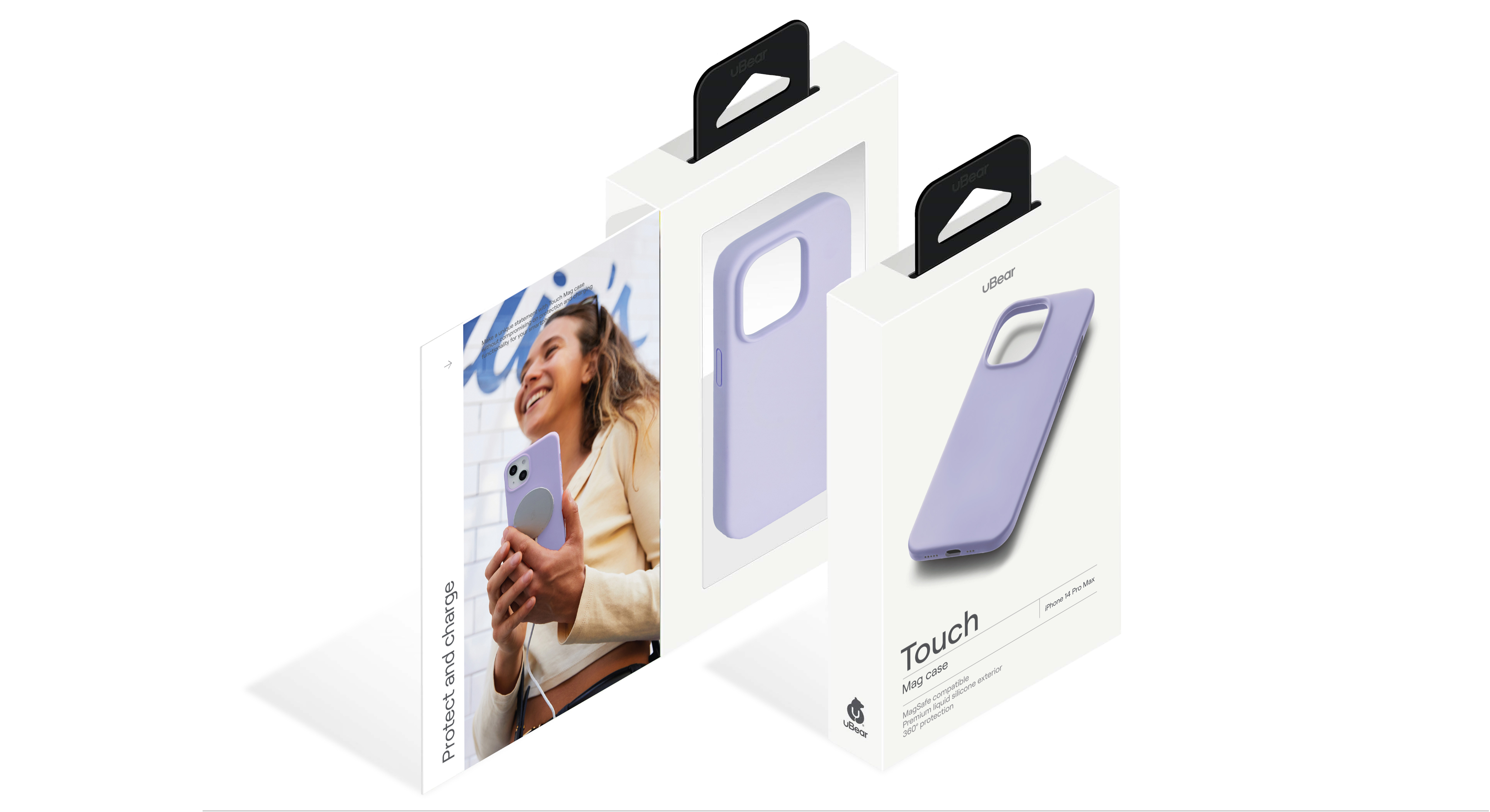 Чехол защитный uBear Touch Mag Case для iPhone 14 Pro Max, фиолетовый