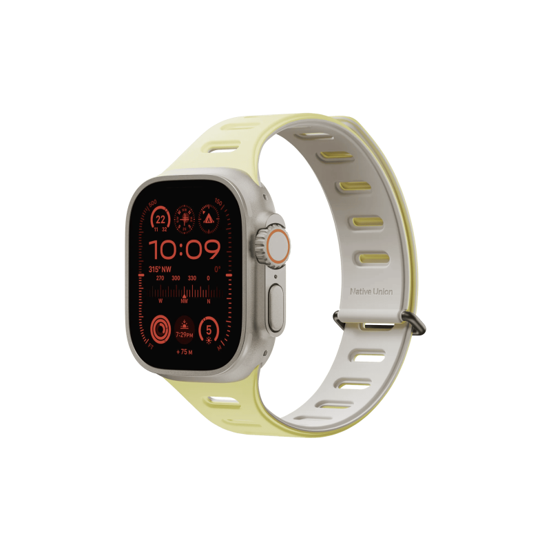 Ремешок Native Union для Apple Watch Magnetic 42/44/45/49мм, желтый/серый Ремешок Native Union для Apple Watch Magnetic 42/44/45/49мм, желтый/серый