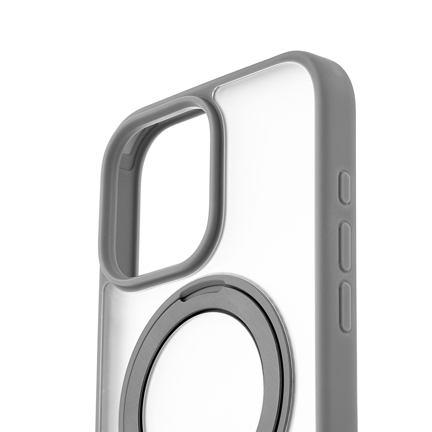 Чехол защитный uBear Clip 360 Mag Case для iPhone 16 Pro Max, с магнитной подставкой, серый