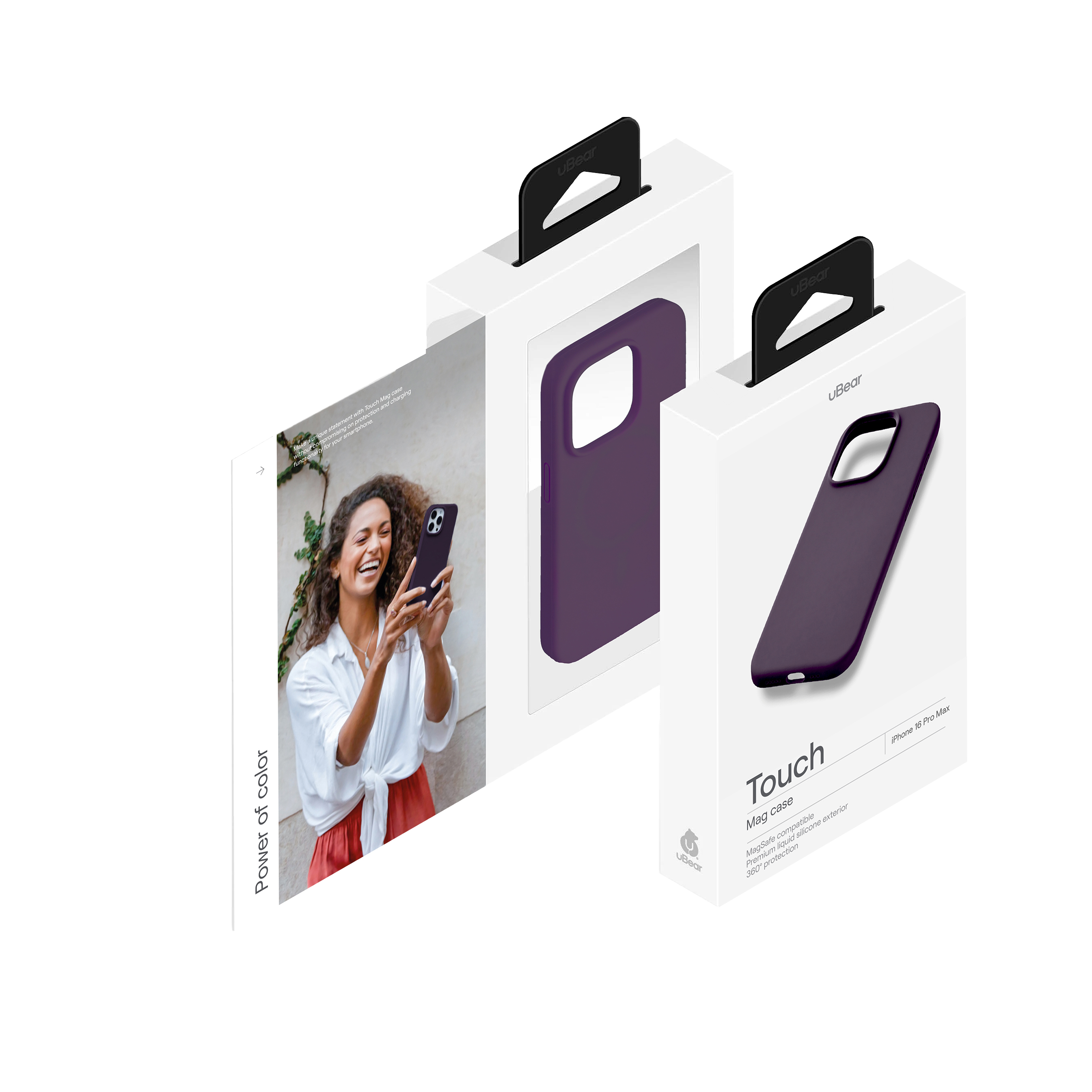 Чехол защитный uBear Touch Mag Case для iPhone 16 Pro Max, темно-фиолетовый