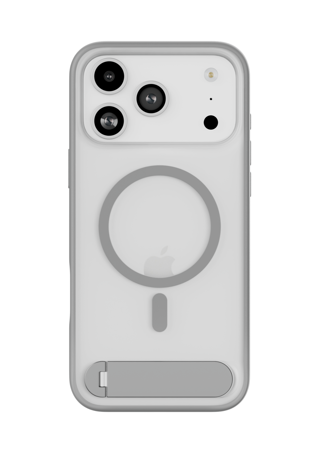 На фото изображено Чехол защитный uBear Stand 360° Mag Case для iPhone 17 Pro Max, серый