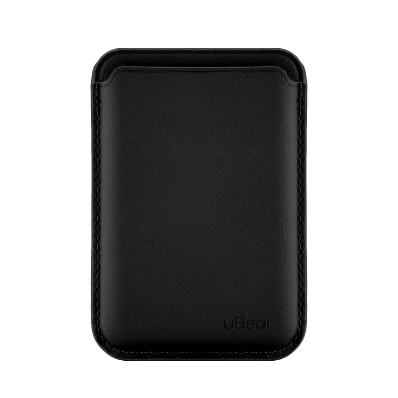 Магнитный кардхолдер uBear Leather Shell, чёрный