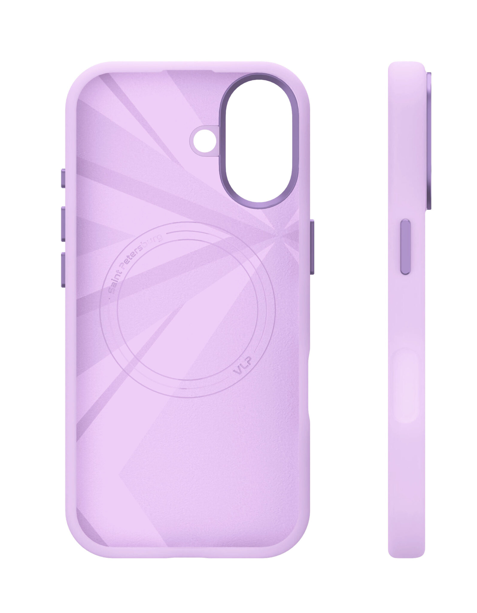 На фото изображено Чехол защитный VLP Aster Pro Case с MagSafe для iPhone 17, лавандовый