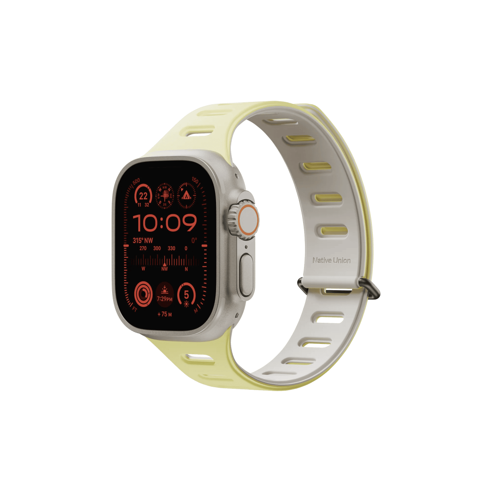 Ремешок Native Union для Apple Watch Magnetic 42/44/45/49мм, желтый/серый