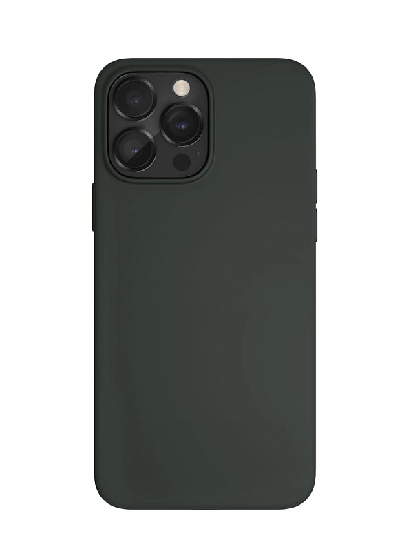 Чехол защитный VLP Silicone case с MagSafe для iPhone 14 Pro, темно-зеленый